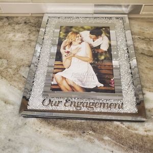 Our Engagement Rhinestones Picture Frame 5x7